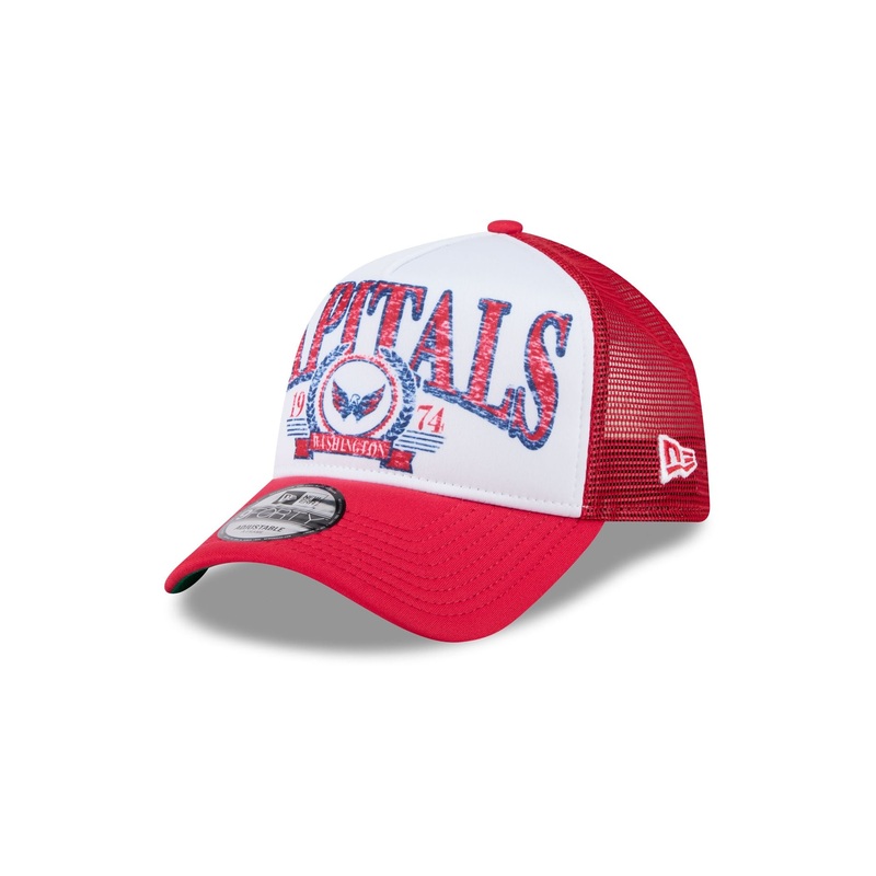 Washington Capitals Distressed 9FORTY A-Frame Trucker Hat One Size
