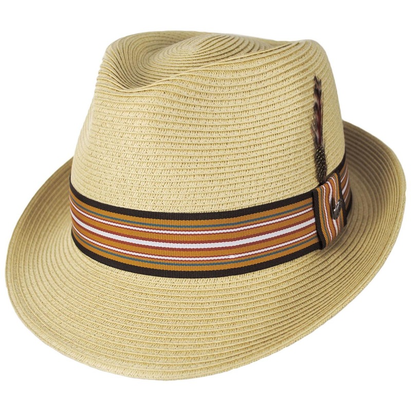 Wholesale Ridley Toyo Straw Trilby Fedora Hat B2B Pre-Pack NATURAL 1S-3M-4L-3XL-1XXL