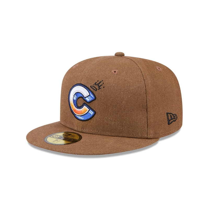 Chicago Cubs Logo Scribble 59FIFTY Fitted Hat 7
