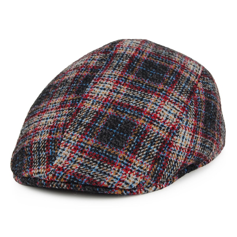 Crambes Hats Delme Plaid Ascot Flat Cap – Multi-Coloured 55