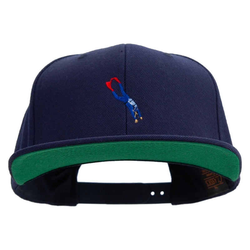 Deep Diving Icon Embroidered Wool Blend Prostyle Snapback Navy One Size