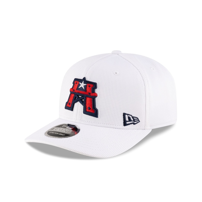 Houston Roughnecks White 9SEVENTY Stretch-Snap Hat One Size