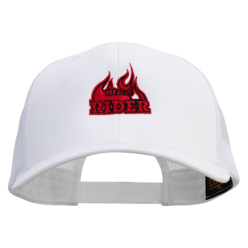 Mad Rider Embroidered Retro Trucker Cap White One Size