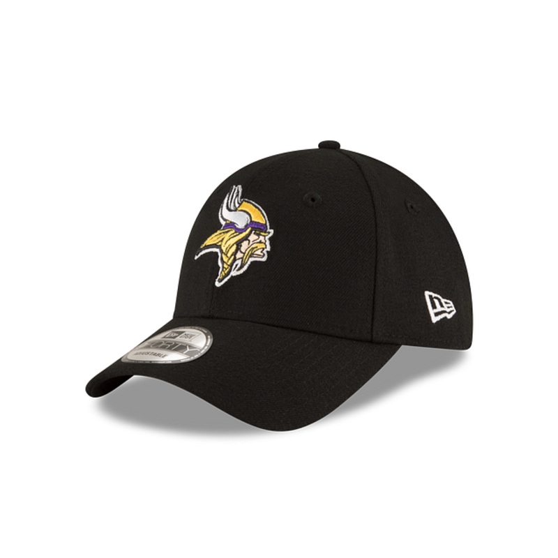 Minnesota Vikings The League Black 9FORTY Adjustable Hat One Size
