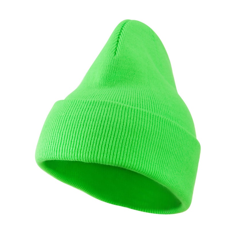 Neon Acrylic Long Beanie Pink One Size