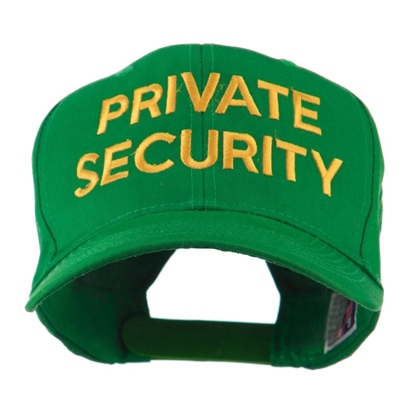 Private Security Embroidered Cap Kelly Green One Size
