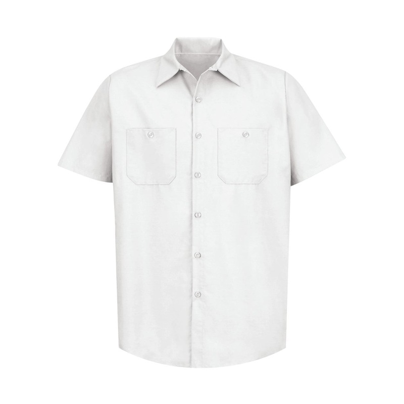 Red Kap SP24 Industrial Short Sleeve Work Shirt – White White S