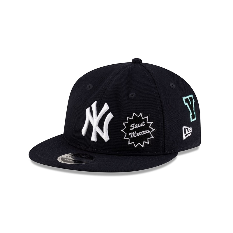 SAINT Mxxxxxx x New York Yankees Retro Crown 9FIFTY Snapback Hat One Size