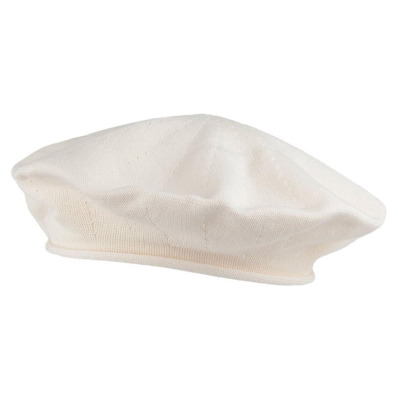 sur la tte 11.5 Inch Cotton Beret – Natural 1-Size