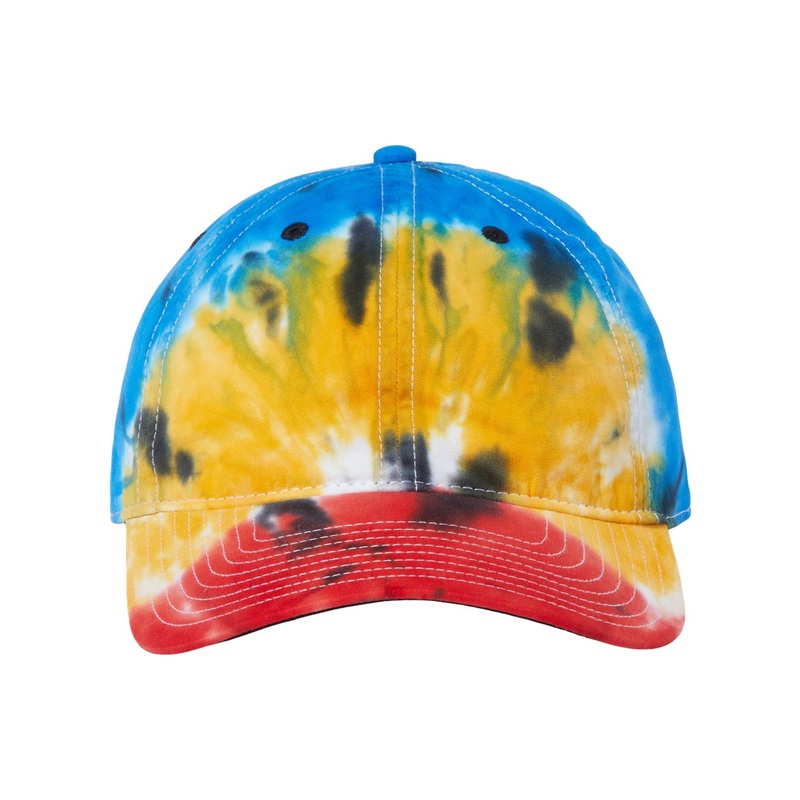 The Game GB482 Asbury Tie-Dyed Twill Cap Black Rainbow