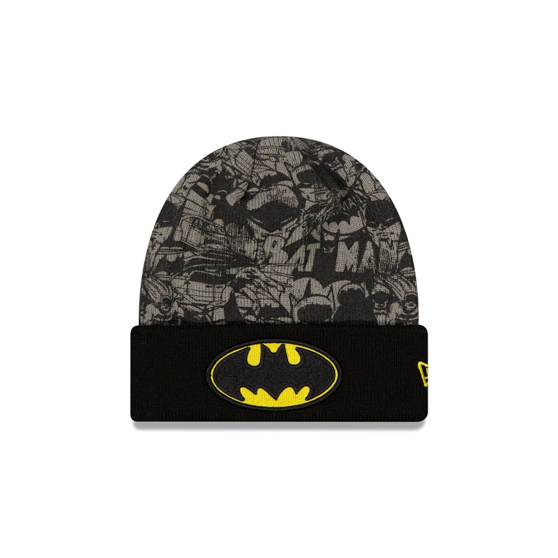 Batman Black Youth Cuff Knit Hat Youth