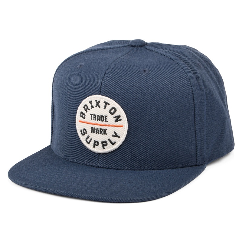 Brixton Hats Oath III Snapback Cap – Slate Blue Adjustable