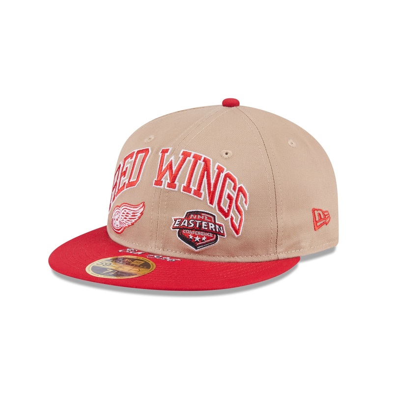 Detroit Red Wings Camel Retro Crown 59FIFTY Fitted Hat 7