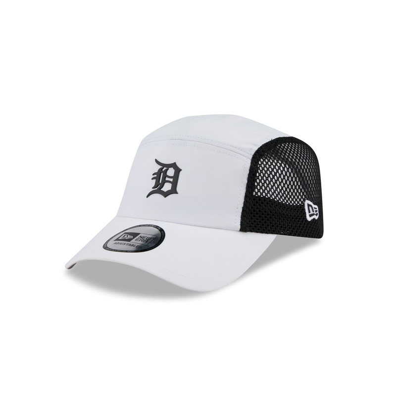 Detroit Tigers White Poly Runner Adjustable Hat One Size