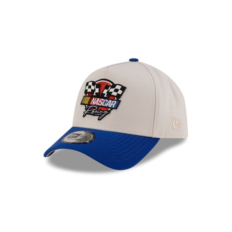 NASCAR Classics Flags White 9FORTY A-Frame Snapback Hat One Size