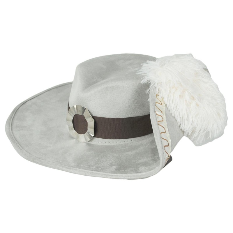 Pirates of the Caribbean Will Turner Swashbuckler Pirate Hat GREY ONE SIZE FITS MOST