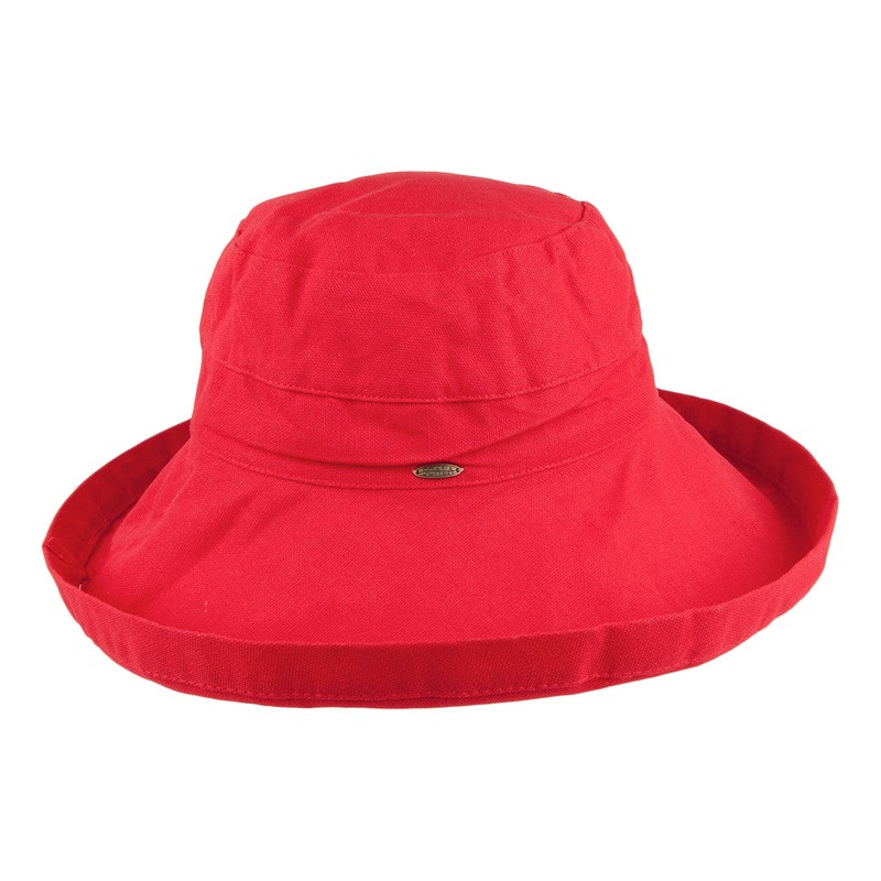 Scala Hats Lanikai Packable Sun Hat – Red 1-Size