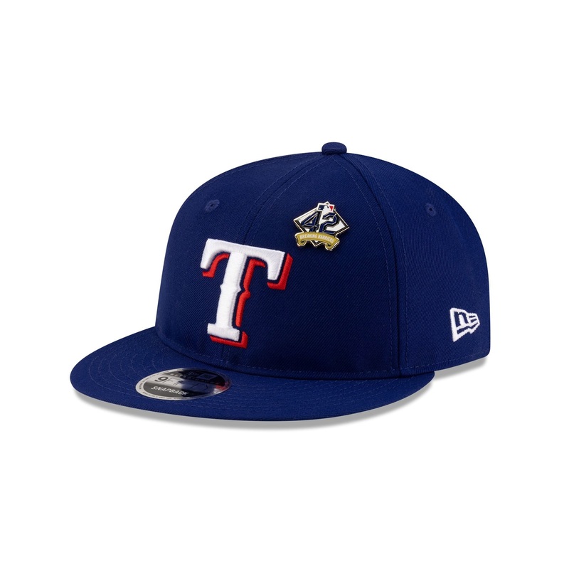 Texas Rangers Jackie Robinson Day 2025 Retro Crown 9FIFTY Snapback Hat One Size