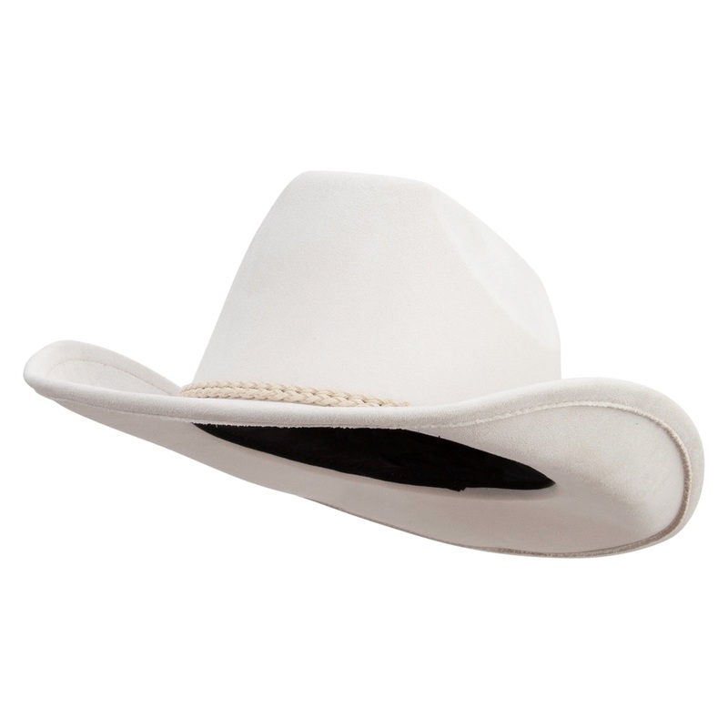 Women’s Polyester Cowboy Hat Ivory One Size