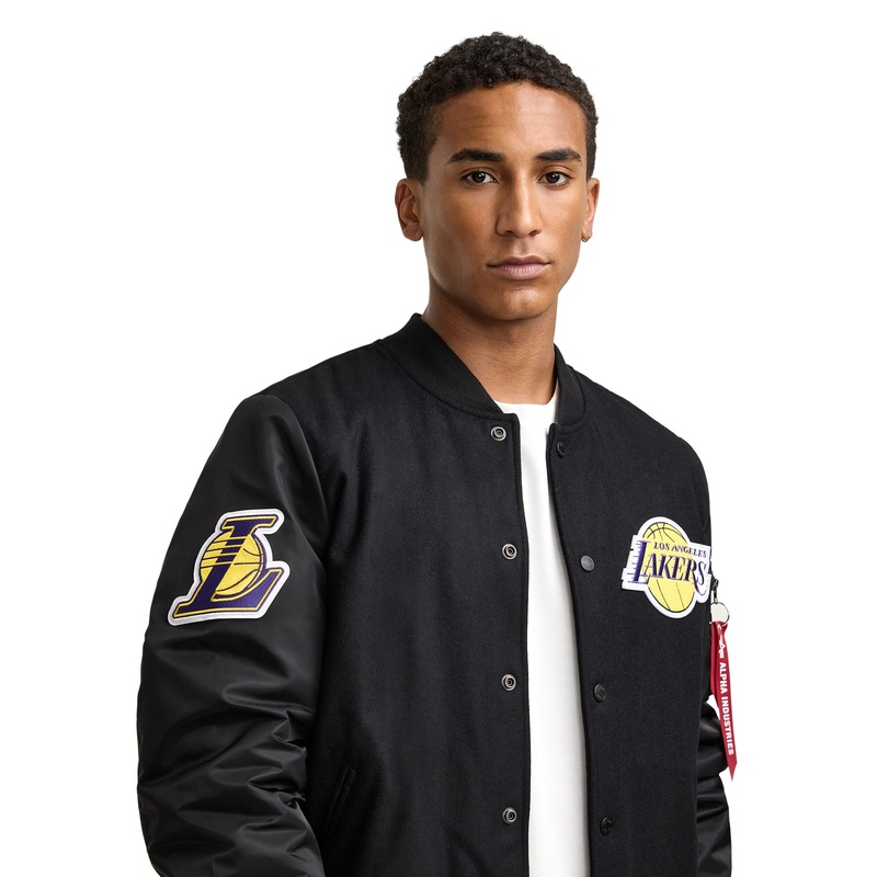 Alpha Industries x Los Angeles Lakers MA-1 Wool Varsity Jacket S