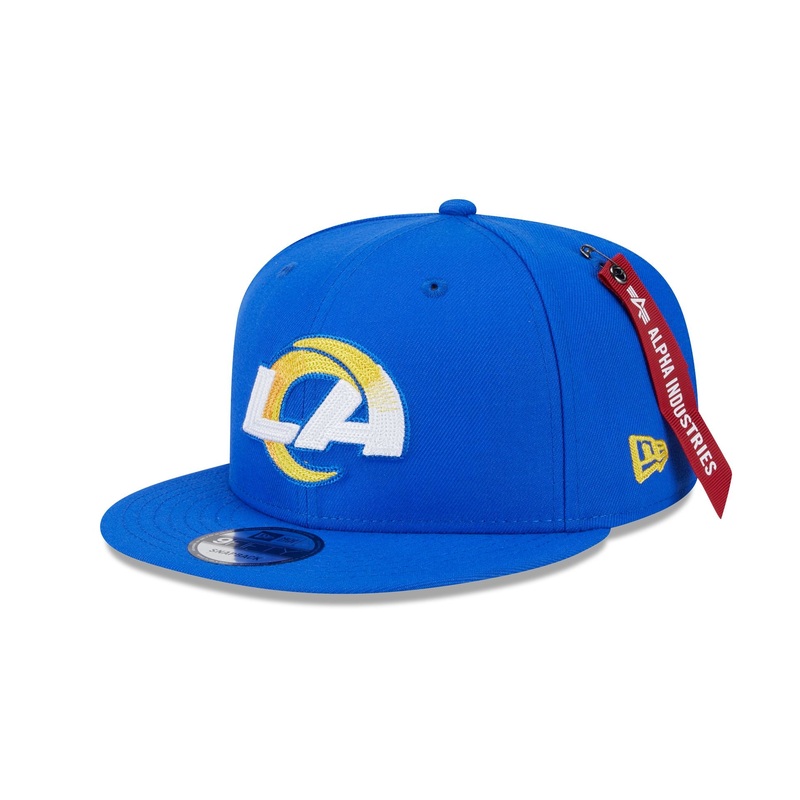 Alpha Industries x Los Angeles Rams Blue 9FIFTY Snapback Hat One Size