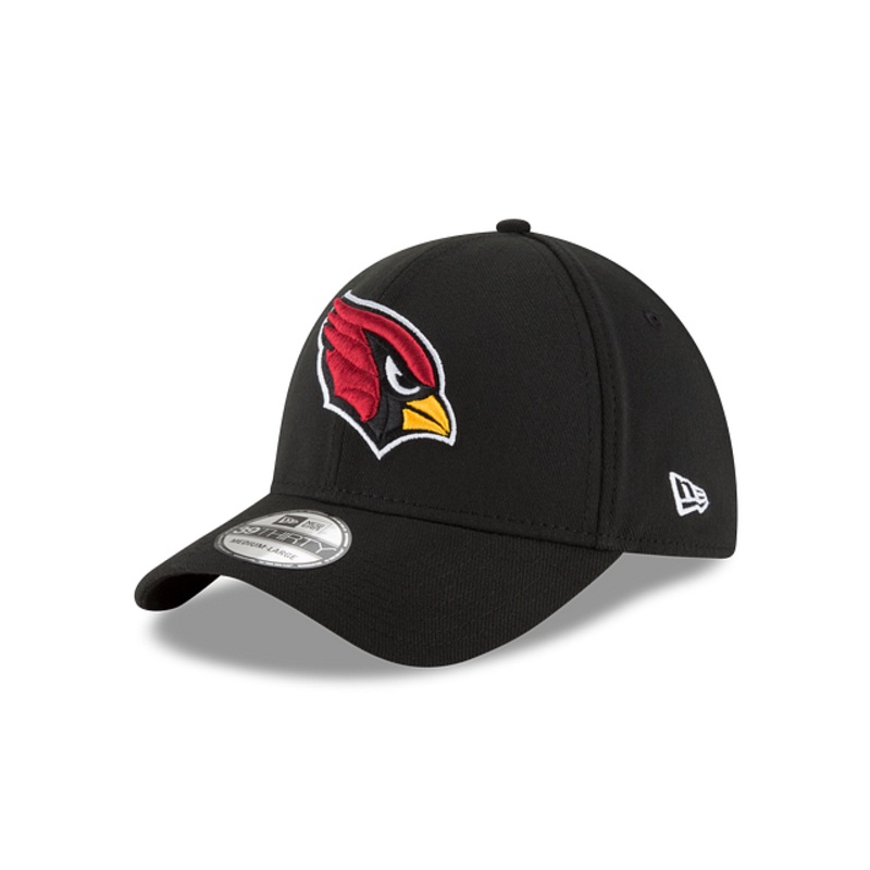 Arizona Cardinals Team Classic Black 39THIRTY Stretch Fit Hat S/M