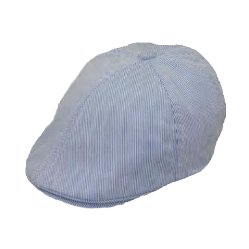 Boy’s Pinstripe Cotton Duckbill Cap – Jeanne Simmons Hats Blue 4-6T