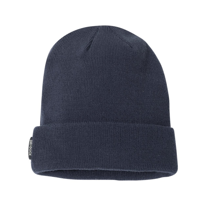 Dri Duck 12″ Basecamp Performance Knit Beanie, Knit Cap – 3562 Black