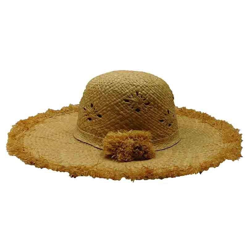 Frayed Brim Raffia Sun Hat – Boardwalk Natural