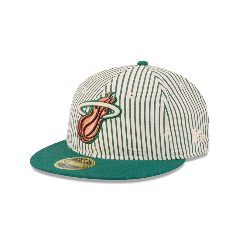Just Caps Seersucker Miami Heat Retro Crown 59FIFTY Fitted Hat 7