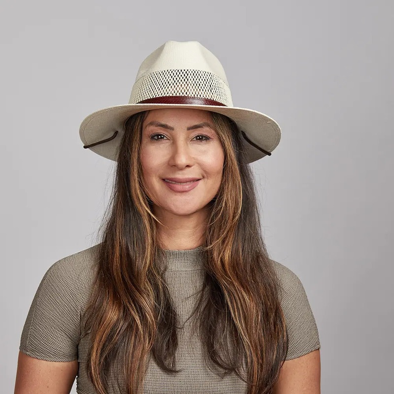 Milan | Womens Firm Straw Fedora Hat Cream SM
