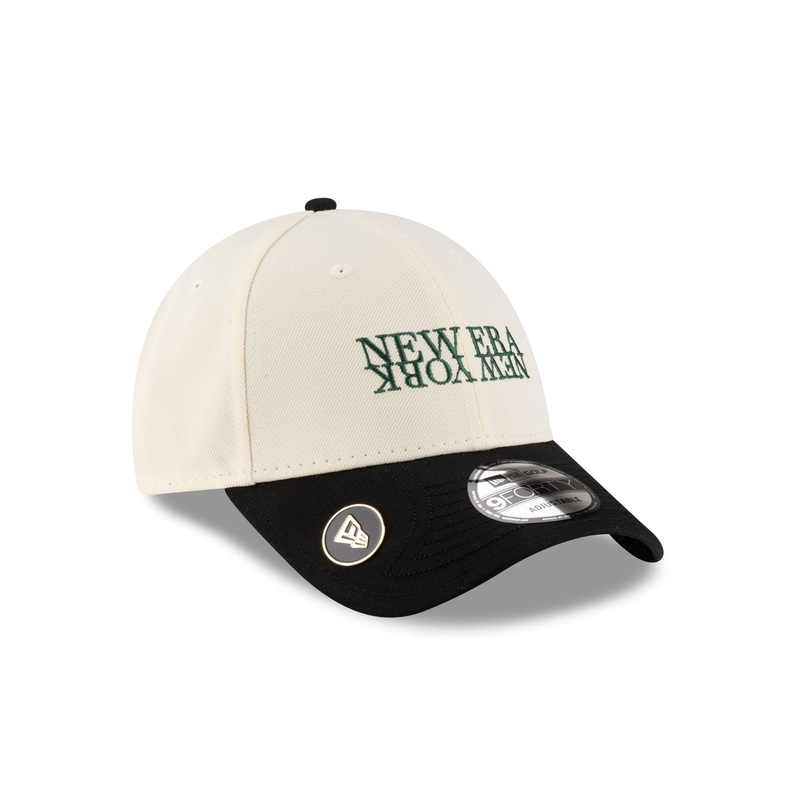 New Era Cap Two-Tone Ballmarker Black 9FORTY Adjustable Hat One Size