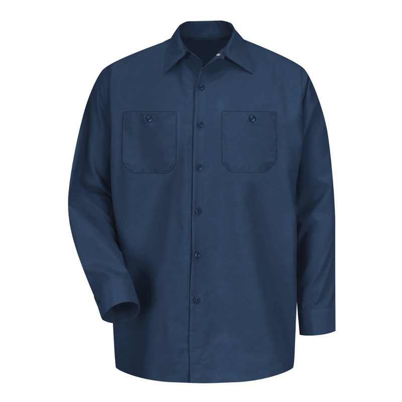 Red Kap SP14 Industrial Long Sleeve Work Shirt – Navy Navy S