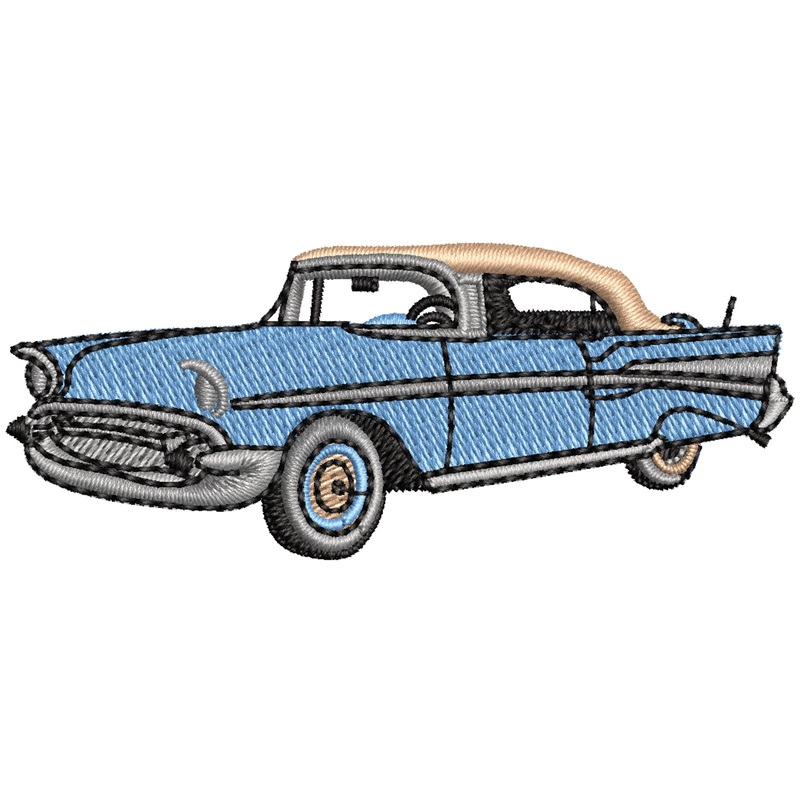 Turquoise Retro Car Turquoise Retro Car One Size