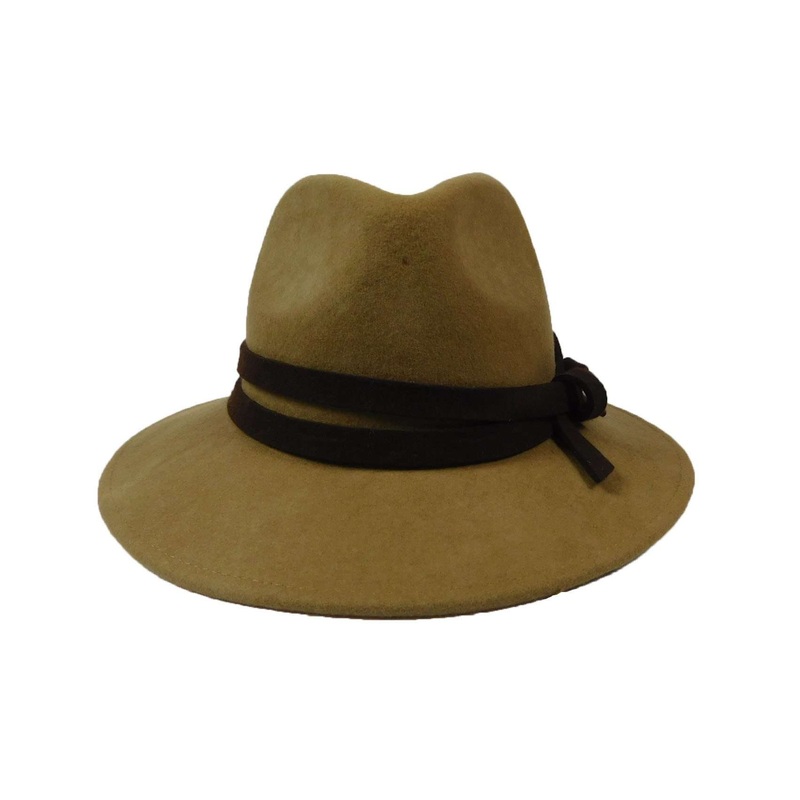 Women’s Wool Felt Outback Style Hat Mocha