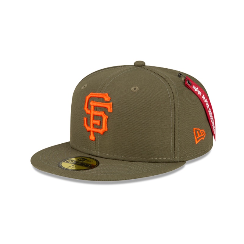 Alpha Industries X San Francisco Giants Green 59FIFTY Fitted Hat 7