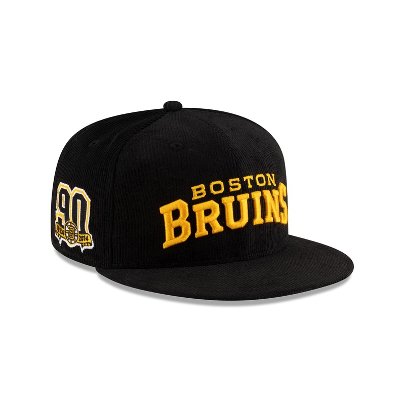 Boston Bruins Black Corduroy 59FIFTY Fitted Hat 7