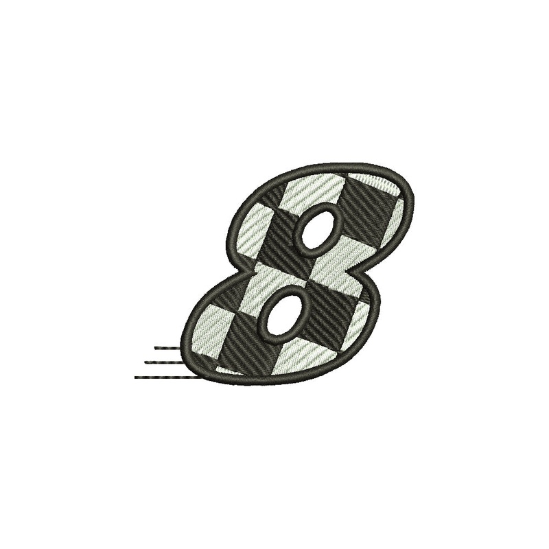 Checkered Flag Numbers – 8 Default Title One Size