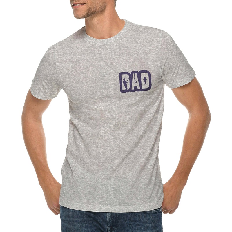 Fisher Dad Graphic Design Deluxe Jersey T-Shirt Heather Grey XS