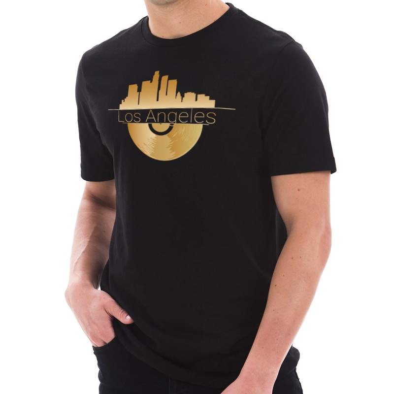 Golden Record San Francisco Graphic Design Short Sleeve Jersey T-Shirt Black XS