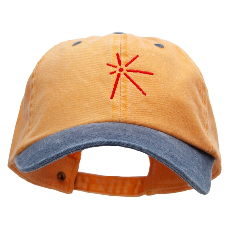 Kwanzaa Kuumba Embroidered Pigment Dyed Wash Caps Mustard Navy One Size