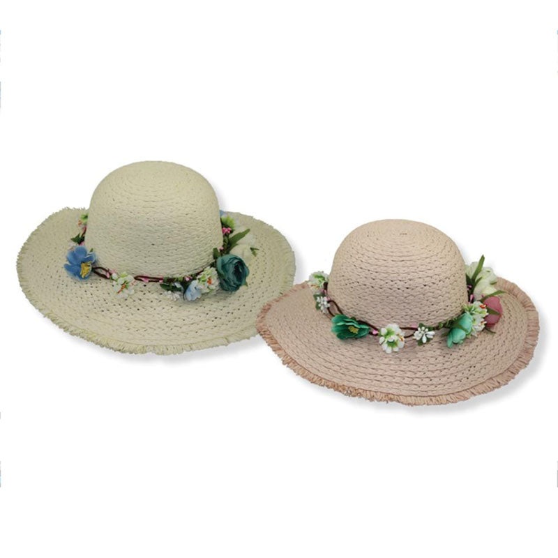 Small Heads Fringe Edge Sun Hat – JSA Petite Hats Ivory XS (53 cm)