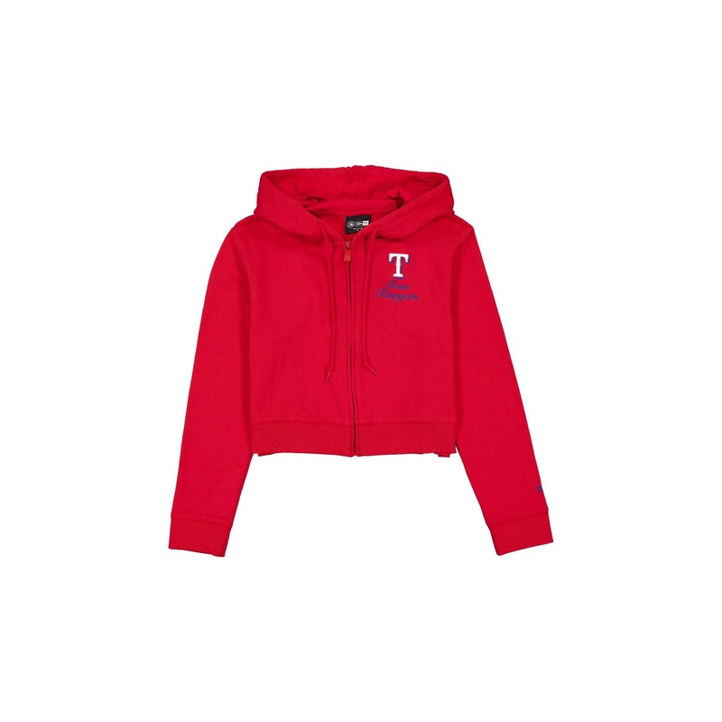 Texas Rangers Game Day Cropped Women’s Zipper Hoodie XS