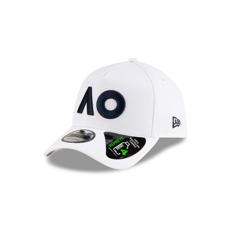2025 Australian Open White 9FORTY A-Frame REPREVE Adjustable Hat One Size