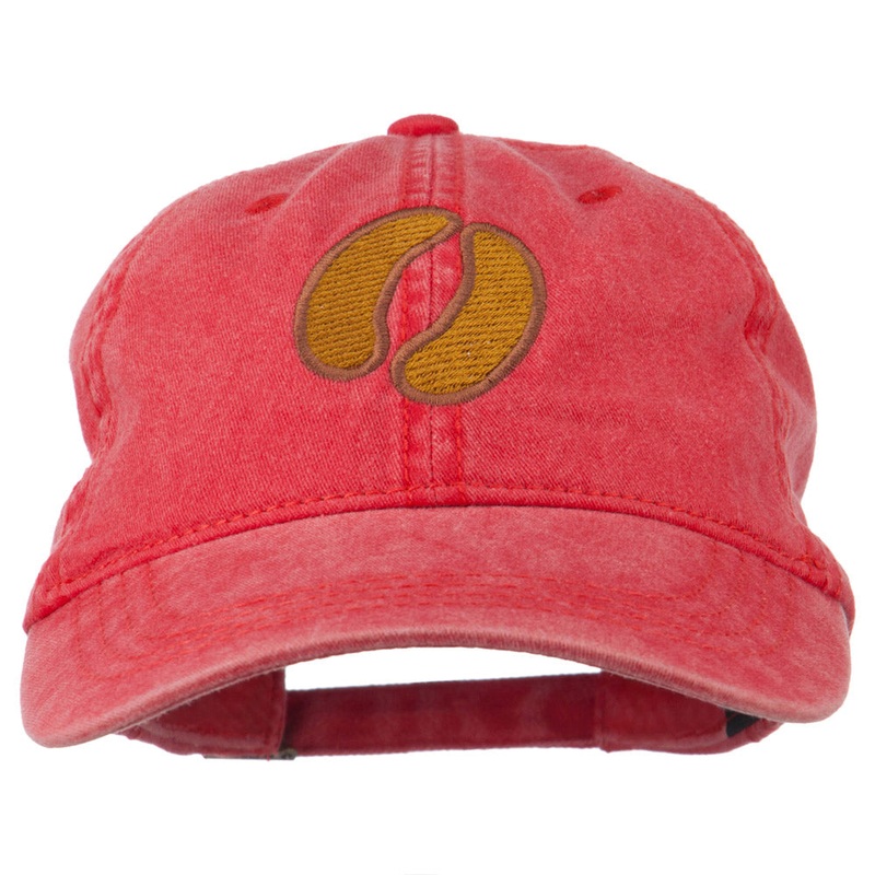 Bison Hoof Mascot Embroidered Washed Dyed Cap Red One Size