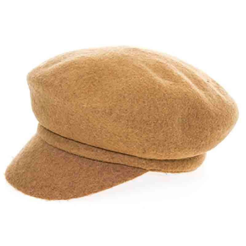 Boiled Wool Newsboy Cap – DNMC Hats Camel S/M (56-57 cm)
