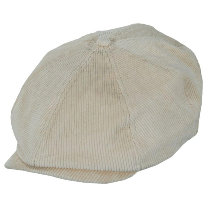 Brood Cotton Corduroy Newsboy Cap – White Cap WHITE CAP S