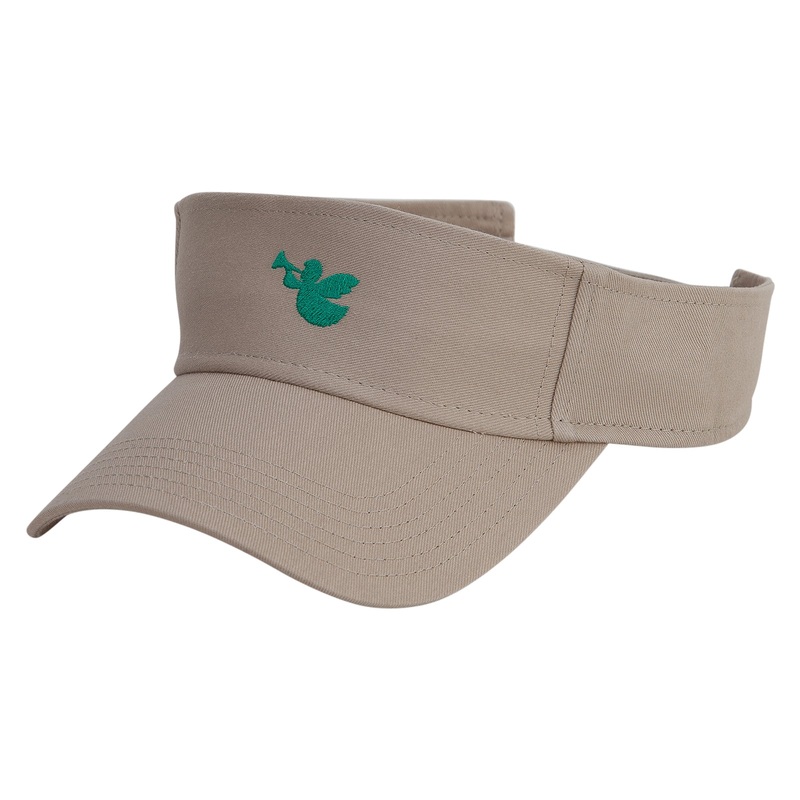 Christmas Angel Embroidered Cotton Twill Sun Visor Khaki One Size