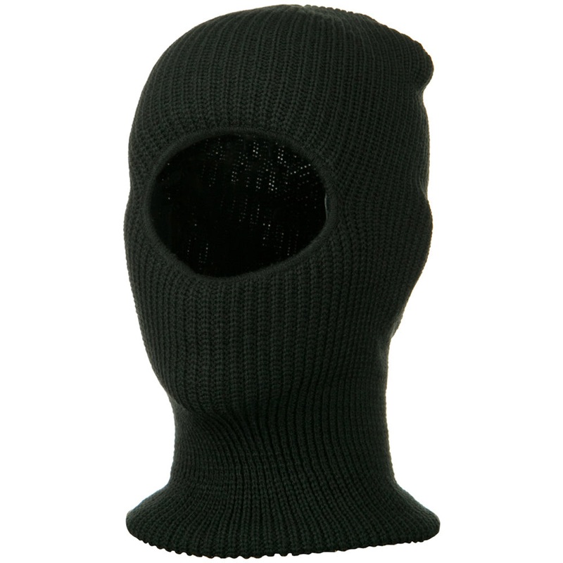 Face Mask with One Hole Charcoal One Size