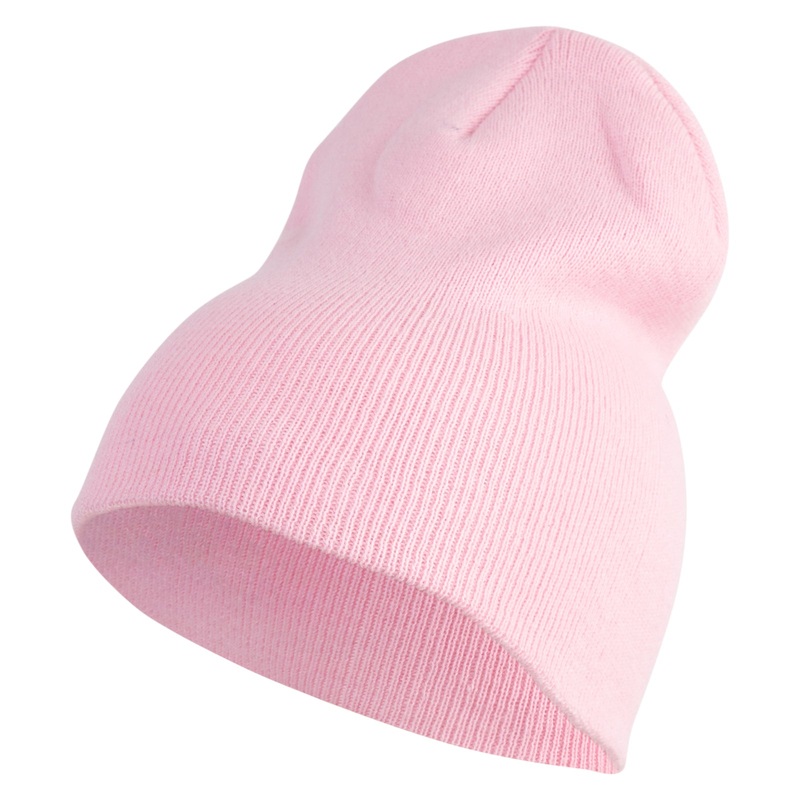 Heavyweight Classic Knit Short Beanie Baby Pink One Size
